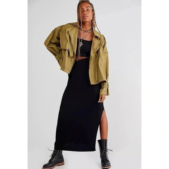 NWT Free People FP Beach Sun Shenanigans Midi Matching Skirt Set Black XS - Picture 12 of 13